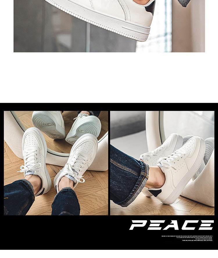 Scarpe casual da uomo stringate e traspiranti in ecopelle PU detail 18
