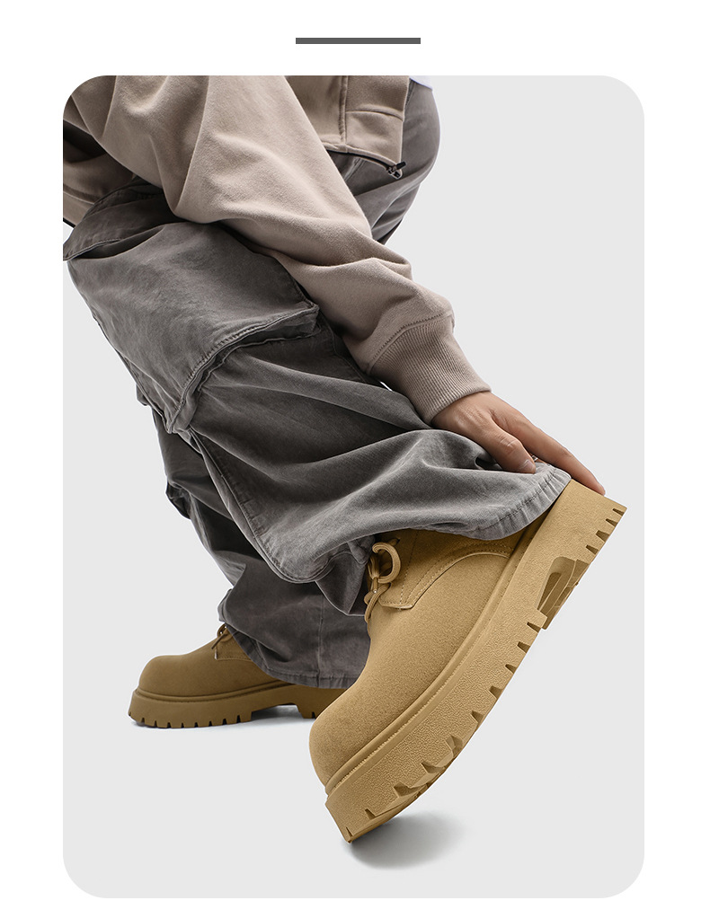 Men's Chunky Platform Lace-Up Casual Shoes detail 2