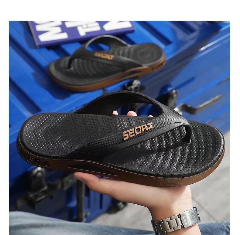Men's Sporty Non-Slip Cushioned Beach Flip-Flops detail 10