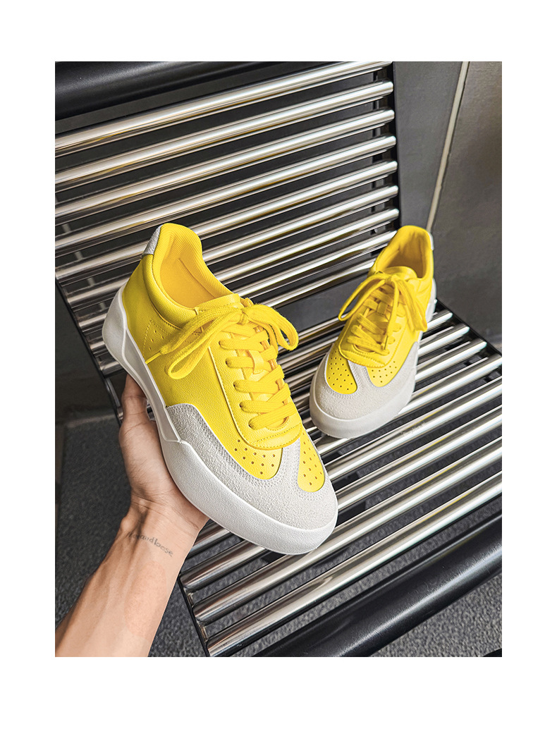 Chaussures casual à lacets respirantes pour homme au design colorblock detail 6