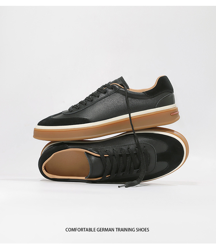 Men's Vintage Leather Lace-Up Casual Shoes detail 9