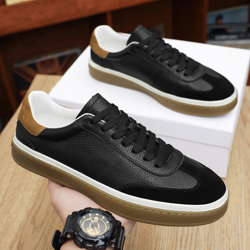 Leren casual herenschoenen met veters – Laag model 3