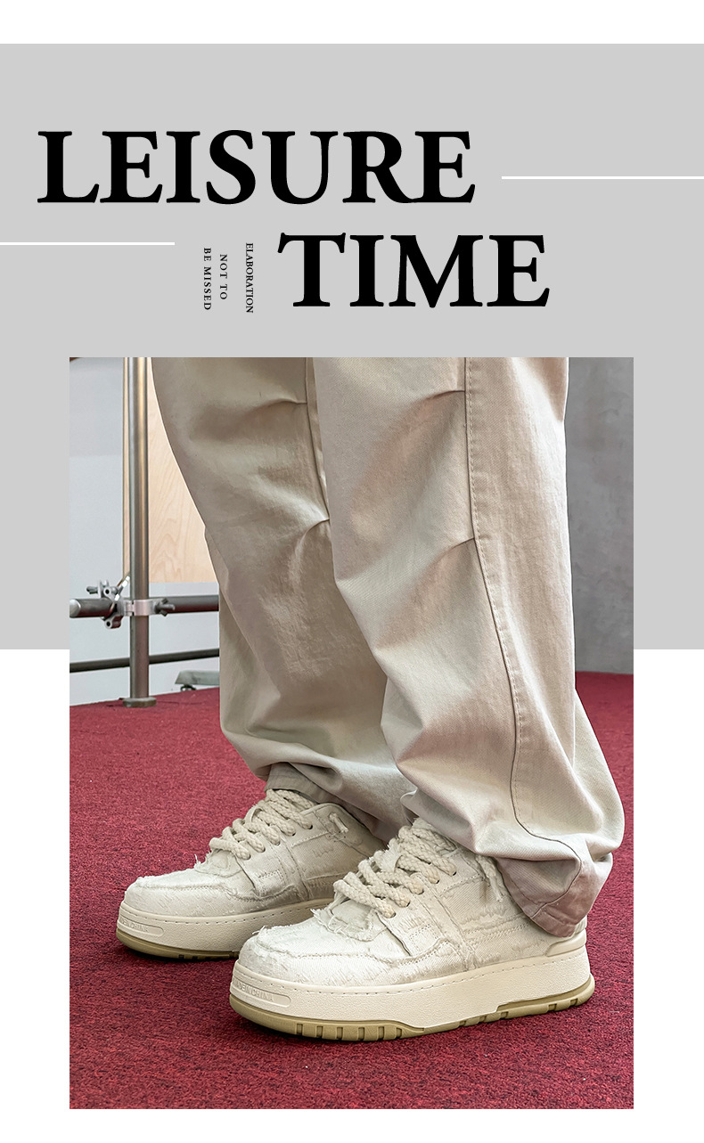 Unisex Plateau-Freizeitschuhe im Distressed-Look mit Schnürung detail 20