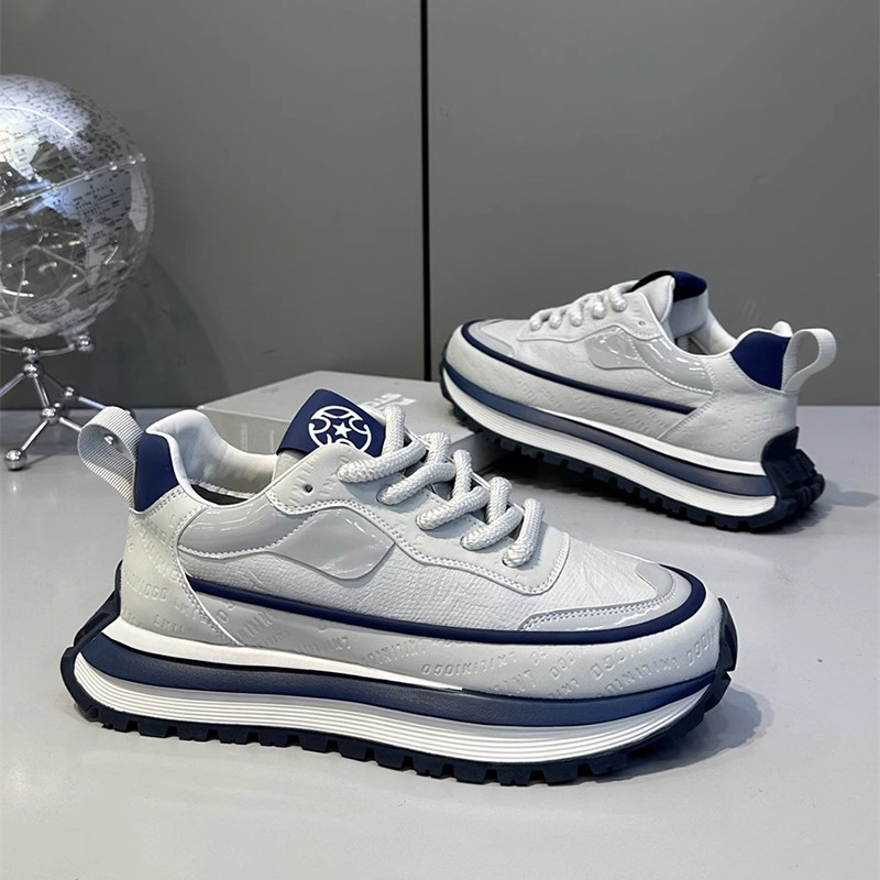 Chaussures casual à plateforme et lacets pour femme style colorblock detail 7