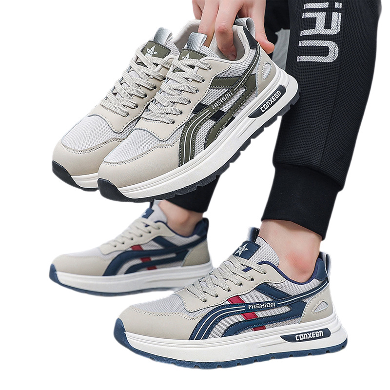 Sneakers da uomo traspiranti stringate con suola ammortizzata 6