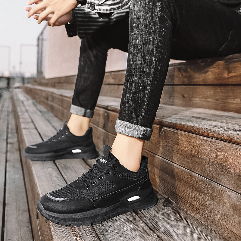 Ademende mesh casual herensneakers met vetersluiting detail 9