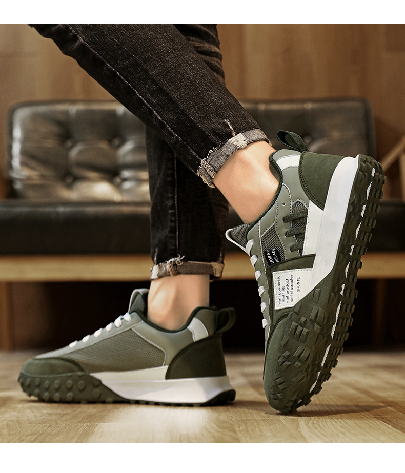 Atmungsaktive Herren-Sneaker im Colorblock-Design mit Schnürung detail 2