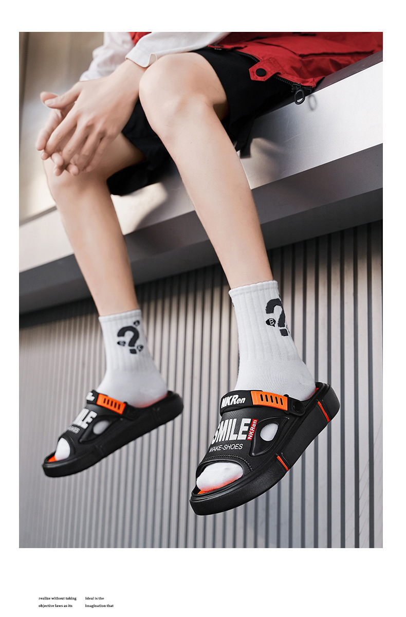 Lichtgewicht platform sandalen met open teen en demping voor heren detail 3