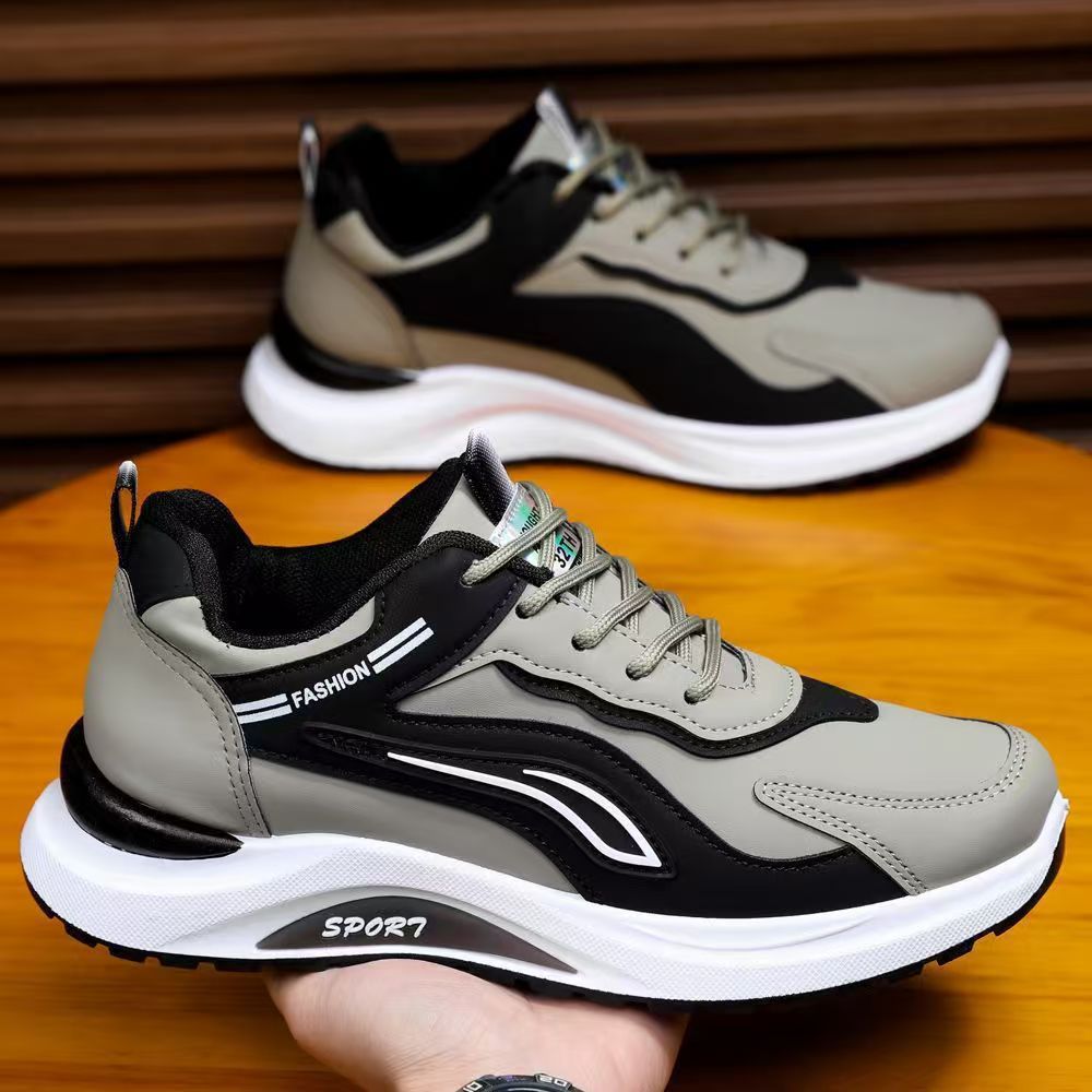 Sportliche Herren-Sneaker mit Blockfarben und Schnürung detail 5