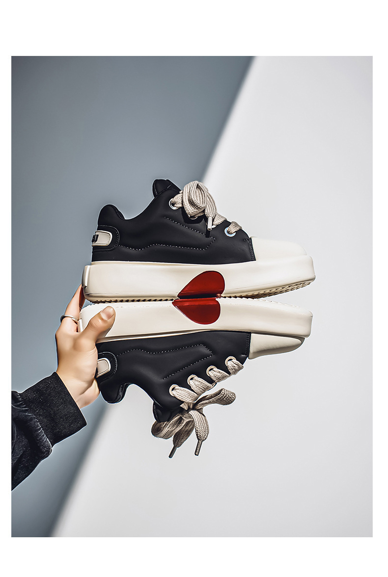 Unisex Platform Cushioned Lace-Up Casual Shoes detail 5