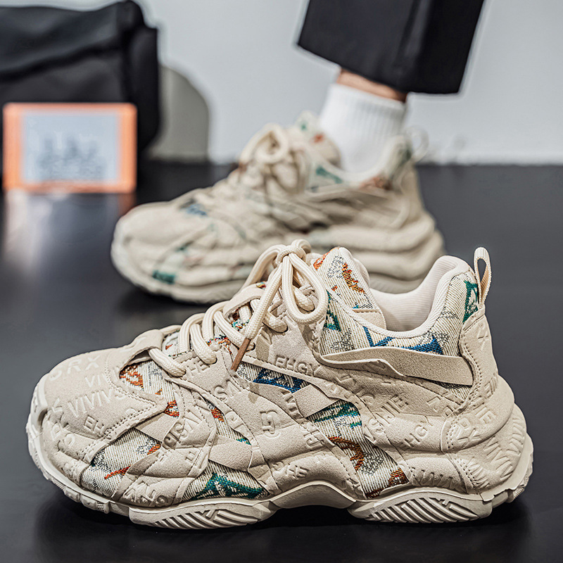 Gepolsterte Plateau-Freizeitschuhe für Herren mit Schnürung 2