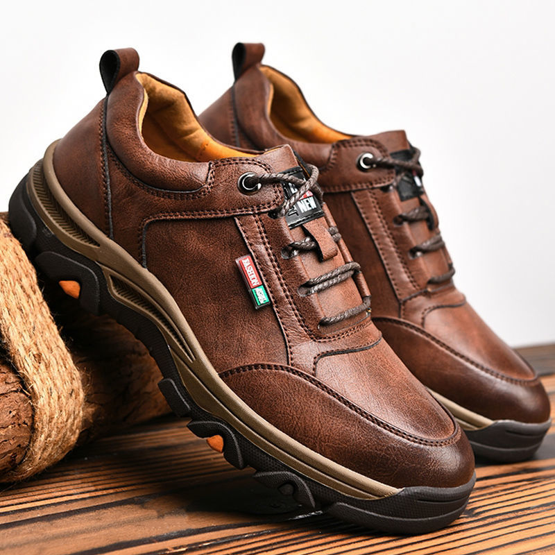 Rutschfeste PU-Leder Freizeitschuhe für Herren Outdoor