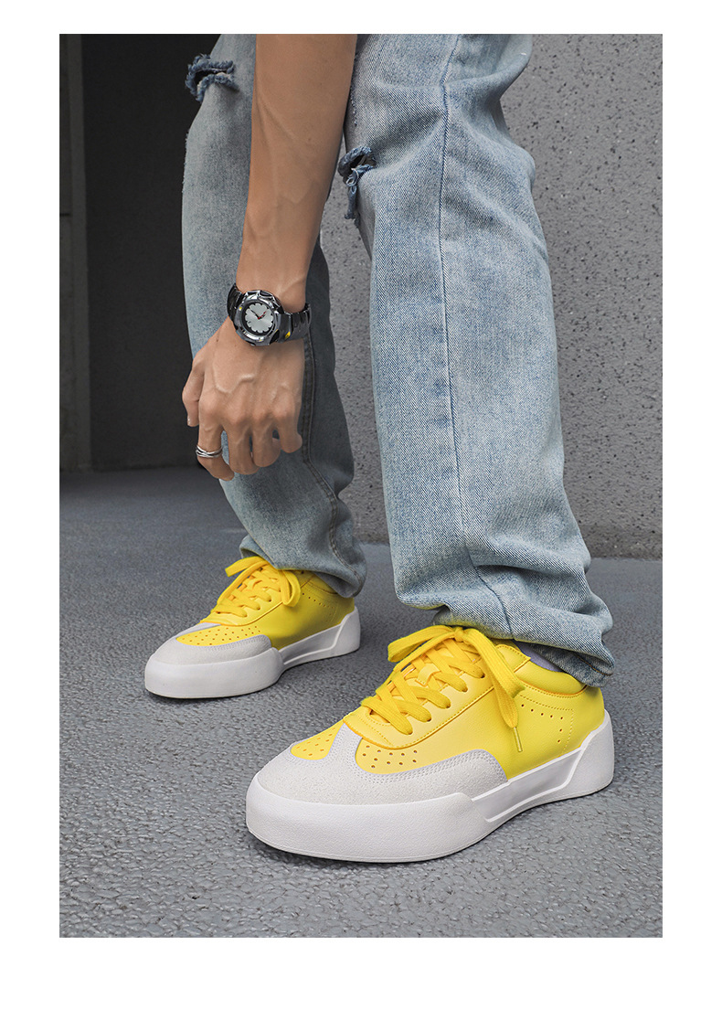 Chaussures casual à lacets respirantes pour homme au design colorblock detail 16