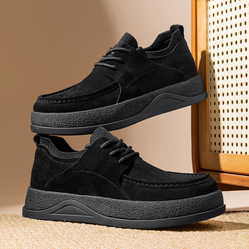 Men's Suede Cushioned Lace-Up Casual Shoes 4
