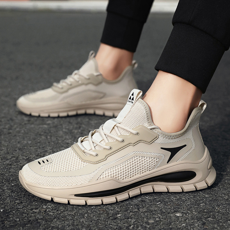 Scarpe da corsa da uomo traspiranti in mesh leggere stringate 4