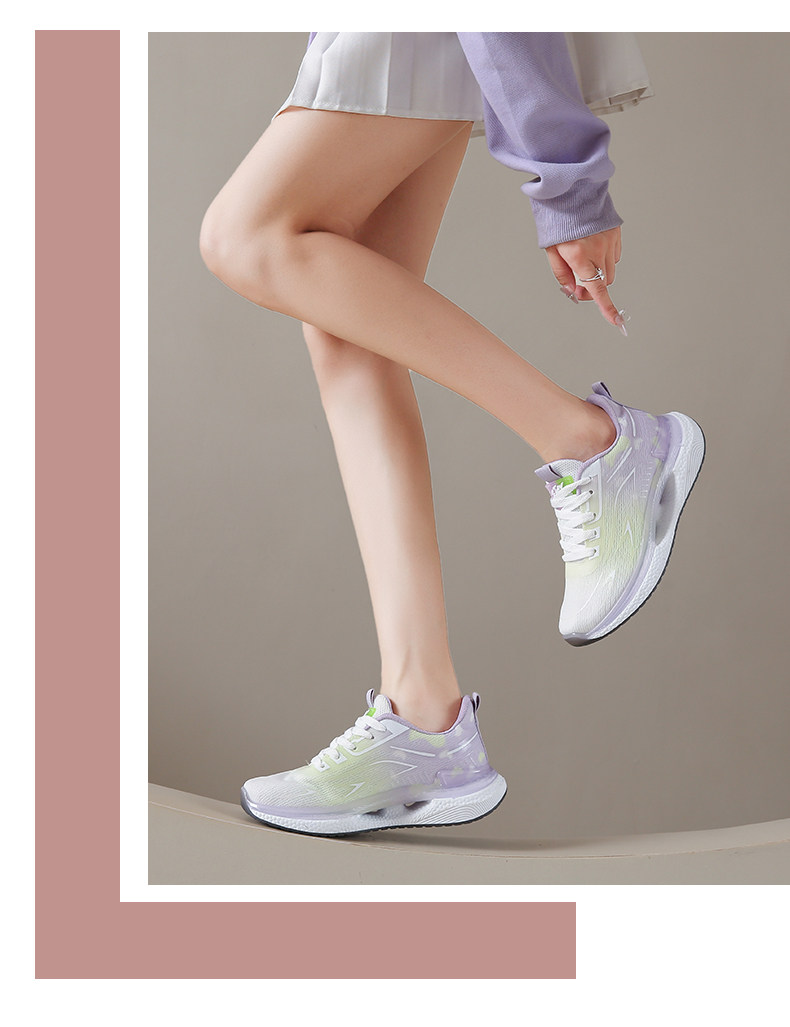 Atmungsaktive, gedämpfte Damen-Laufschuhe mit Schnürung detail 10