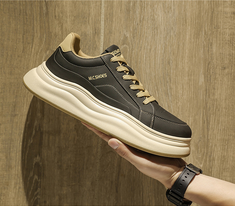 Scarpe casual da uomo con plateau, ammortizzate e stringate detail 8