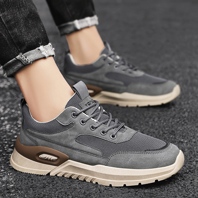 Ademende mesh casual herensneakers met vetersluiting detail 6