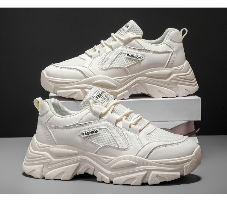 Baskets casual à plateforme et lacets respirantes pour homme detail 13