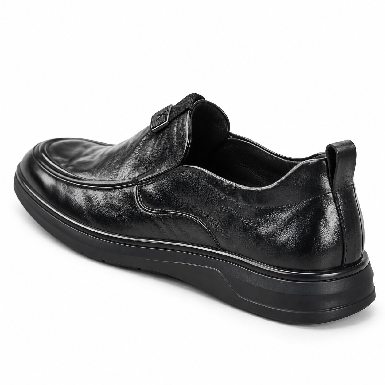 Men's Full-Grain Leather Cushioned Apron-Toe Casual Shoes 7