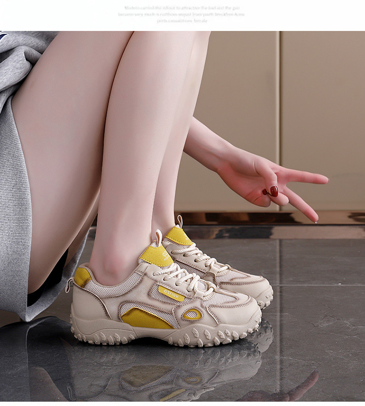 Women's Breathable Colorblock Lace-Up Sneakers detail 5