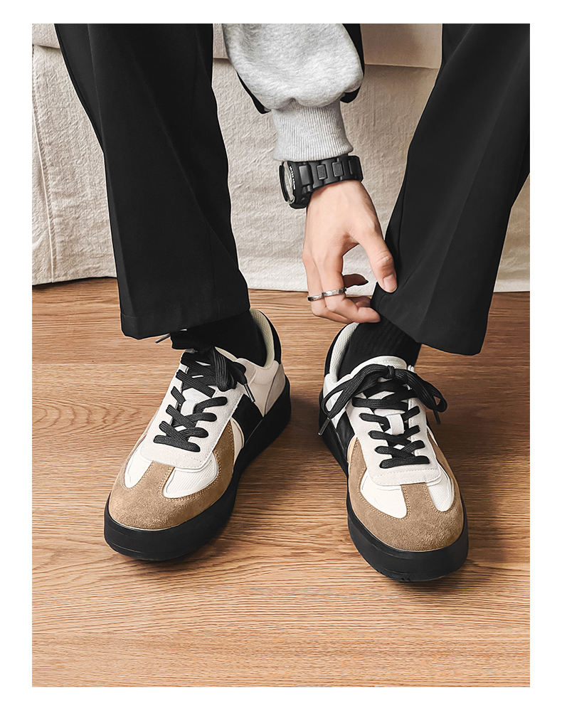 Chaussures casual à lacets respirantes pour homme au style color-block detail 9