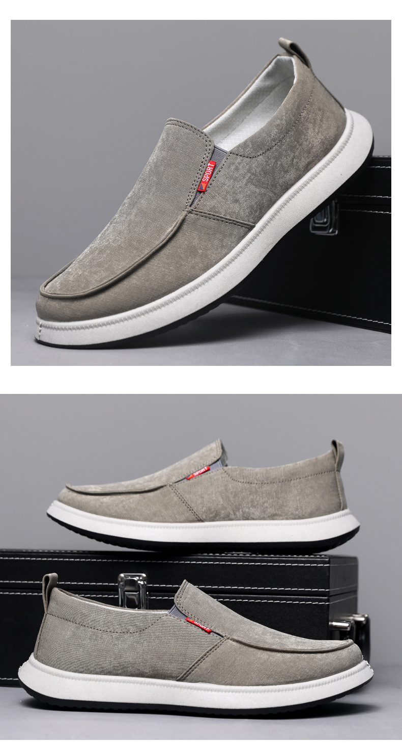 Men's Breathable Canvas Slip-On Casual Shoes detail 13