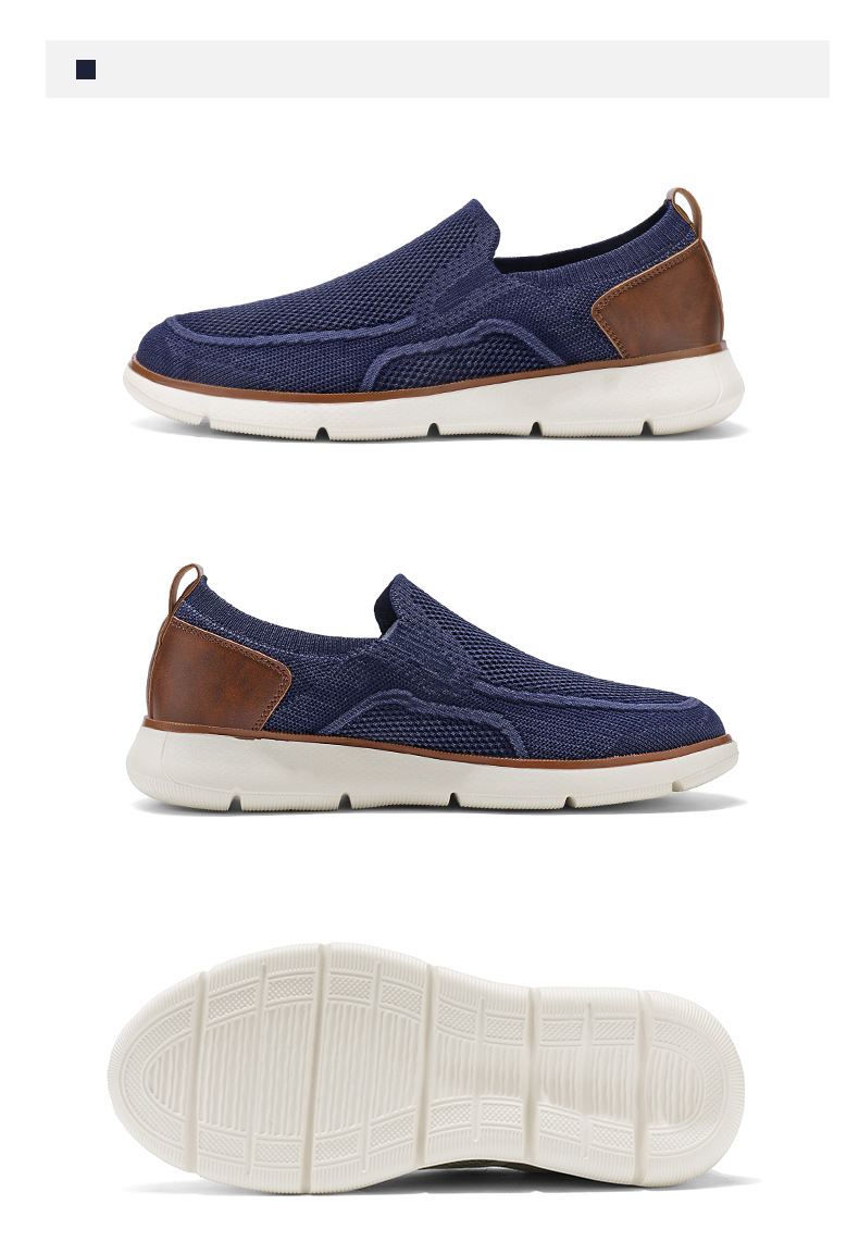 Atmungsaktive Strick-Slip-On-Freizeitschuhe für Herren detail 13