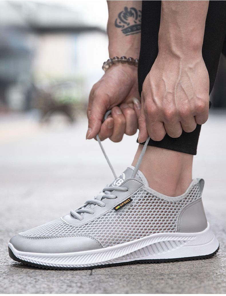 Atmungsaktive & leichte Freizeitschuhe für Herren aus Mesh detail 4