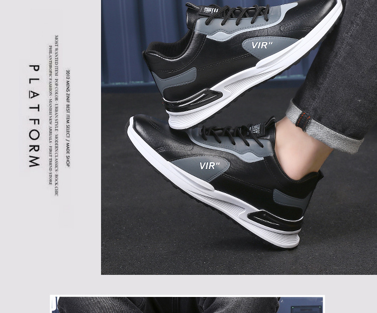Men's Colorblock Cushioned Lace-Up Casual Sneakers detail 11