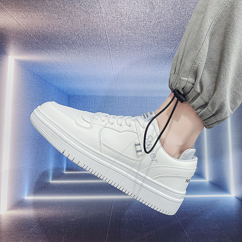 Lage vetersneakers voor heren van PU-leer 4
