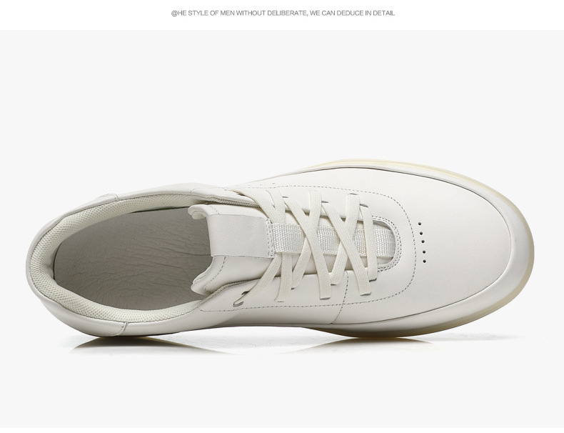 Minimalistische Schnür-Freizeitschuhe aus Leder für Herren detail 7