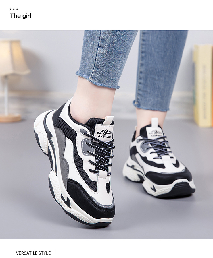 Women's Breathable Colorblock Platform Casual Sneakers detail 9