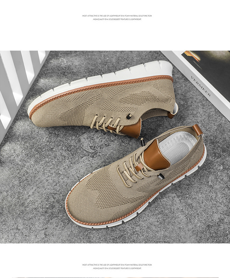 Atmungsaktive Strick-Freizeitschuhe für Herren mit Schnürung detail 3