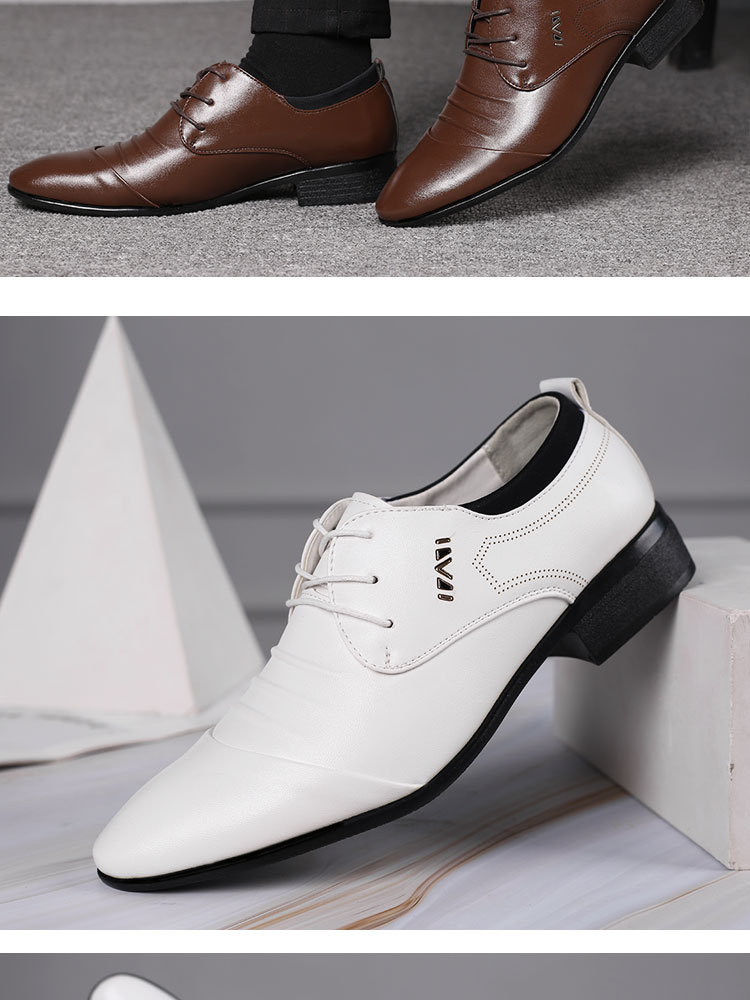 Nette veterschoenen met spitse neus voor heren detail 10