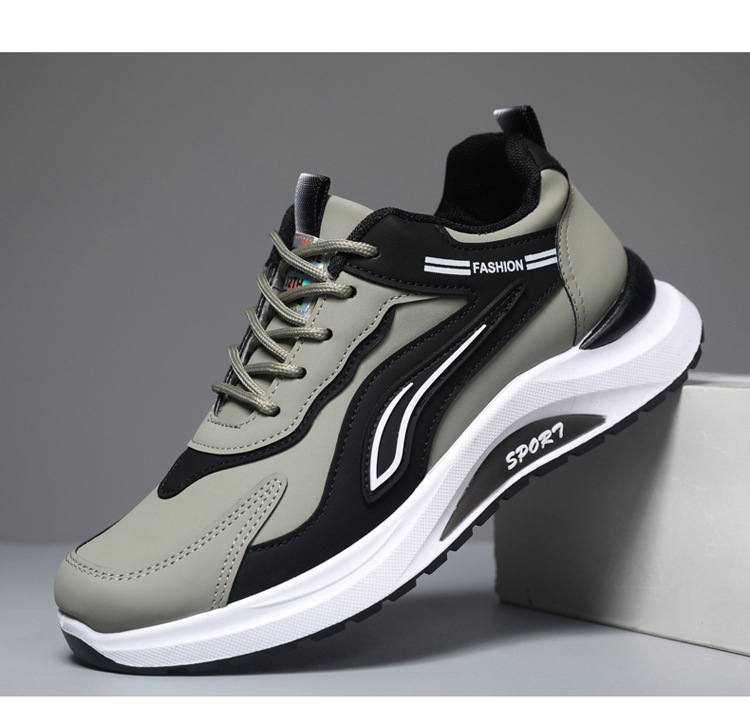 Men's Colorblock Cushioned Lace-Up Sneakers detail 7