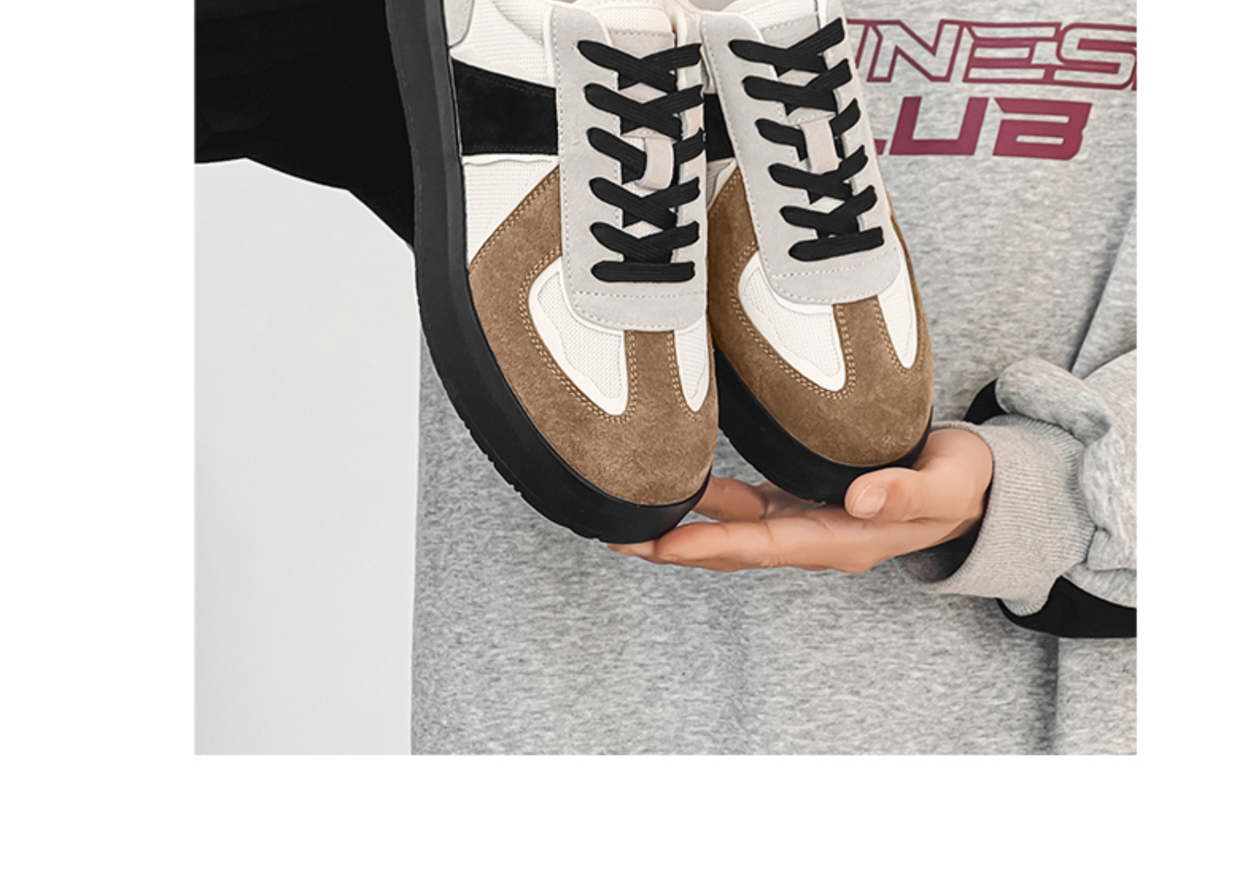 Chaussures casual à lacets respirantes pour homme au style color-block detail 12