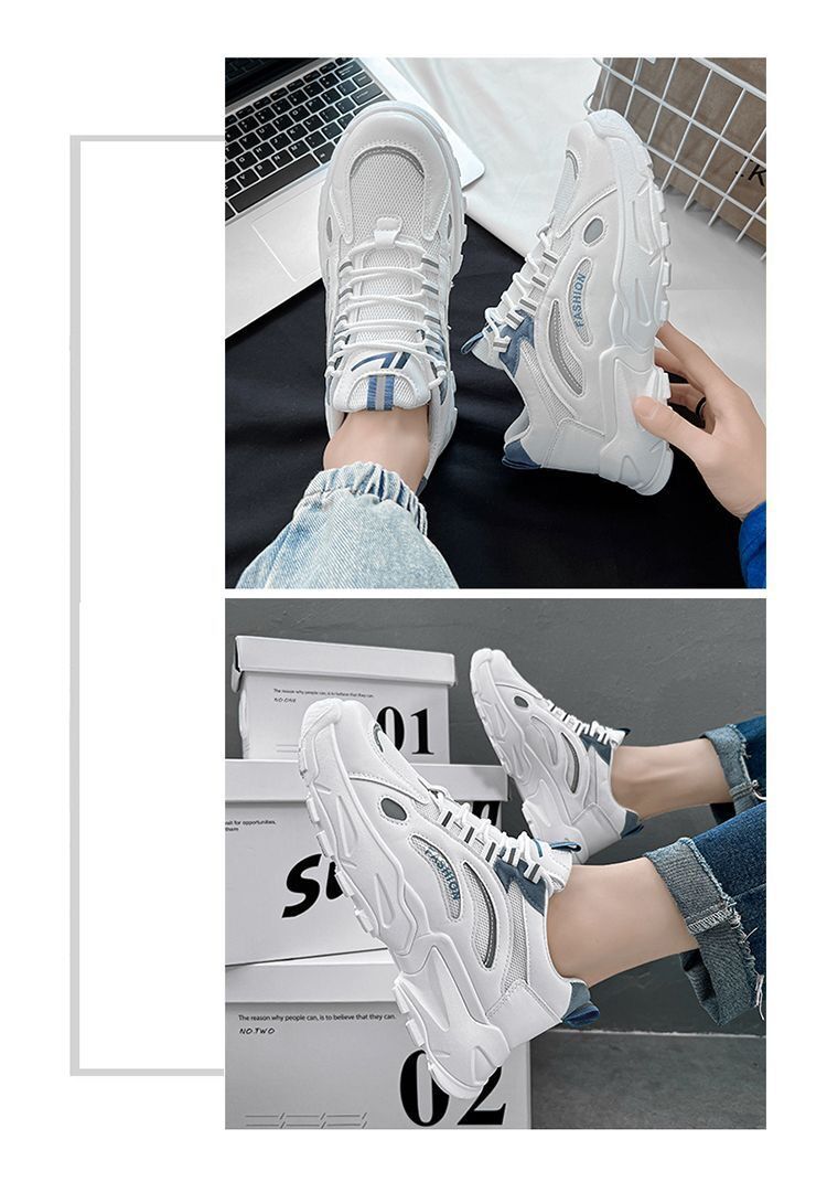 Men's Breathable Colorblock Platform Casual Shoes detail 3