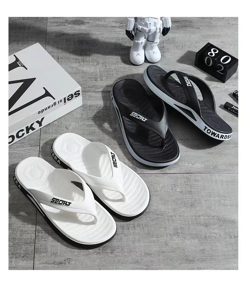 Men's Sporty Non-Slip Cushioned Beach Flip-Flops detail 7