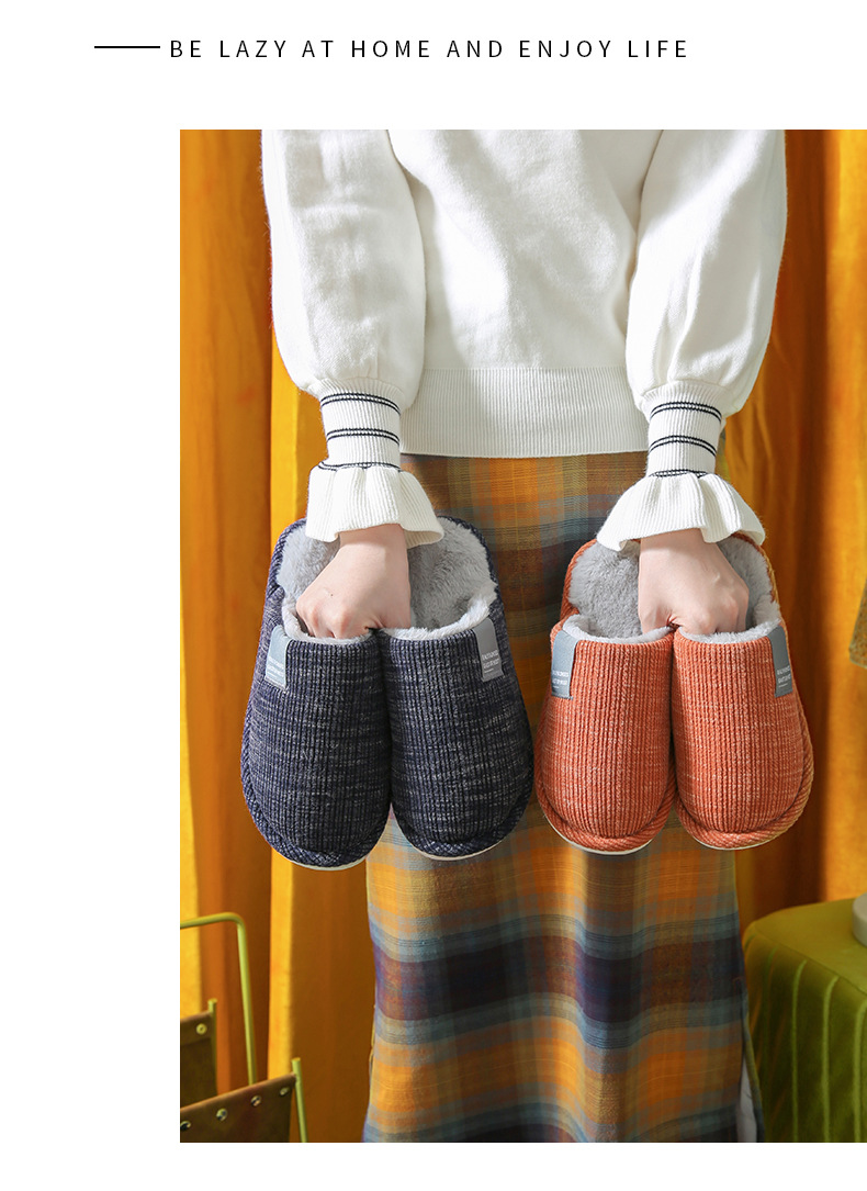 Unisex Gemütliche Warme Plüsch-Hausschuhe zum Hineinschlüpfen detail 6