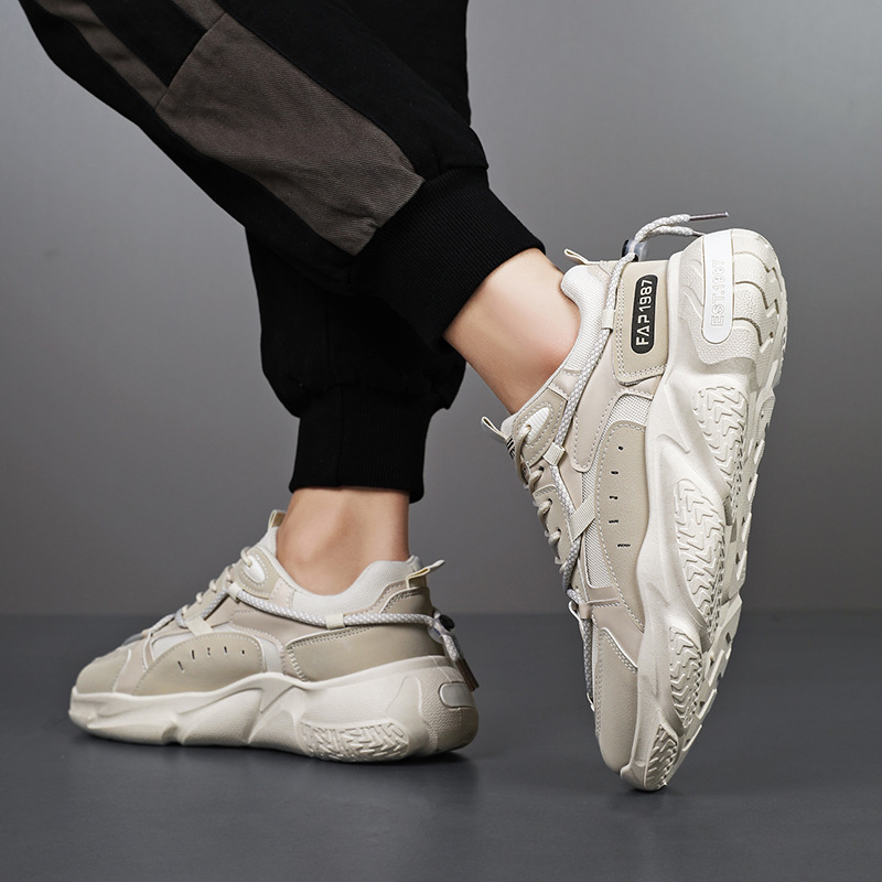 Atmungsaktive Chunky Plateau-Sneaker für Herren im Colorblock-Design detail 9
