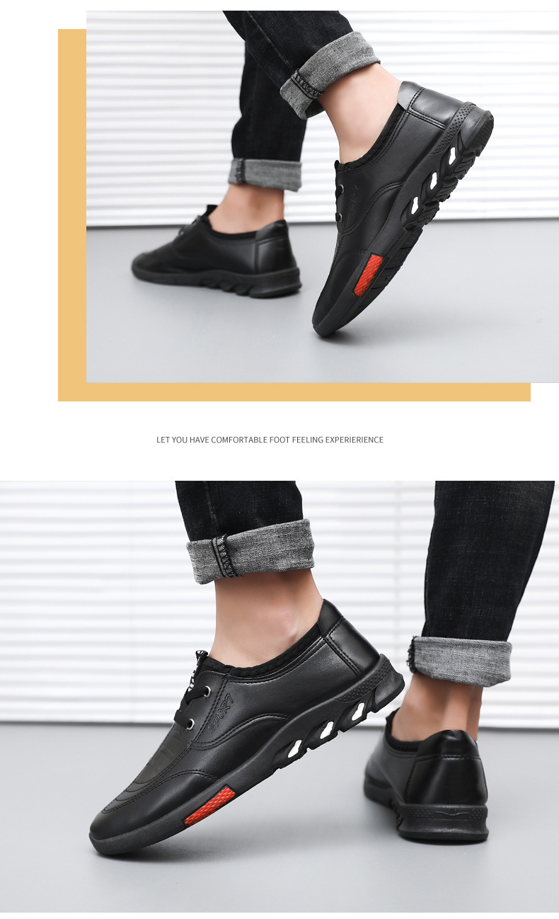 Lichtgewicht casual schoenen voor heren van PU-leer detail 4
