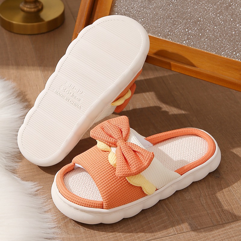 Women's Breathable Linen Open-Toe Slippers detail 19