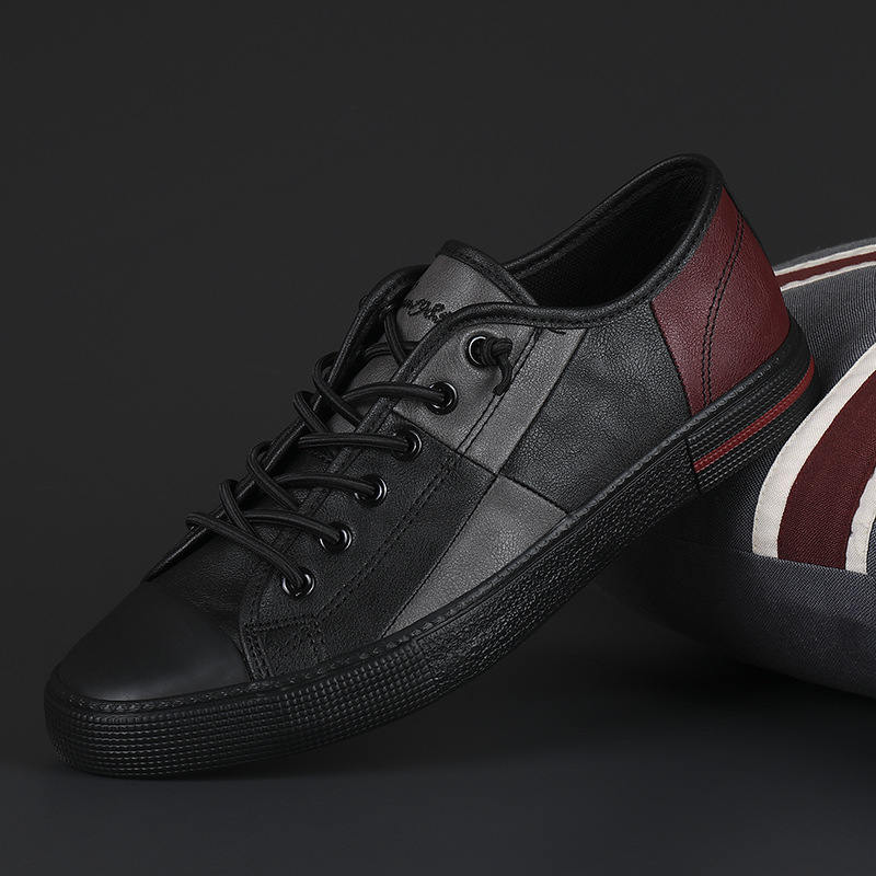 Chaussures casual plates à lacets pour hommes style color-block 5