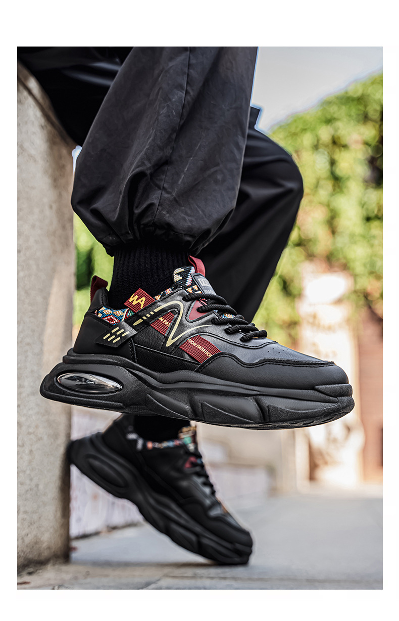 Gepolsterte Plateau-Sneaker für Herren mit Schnürung – Freizeitschuhe detail 11