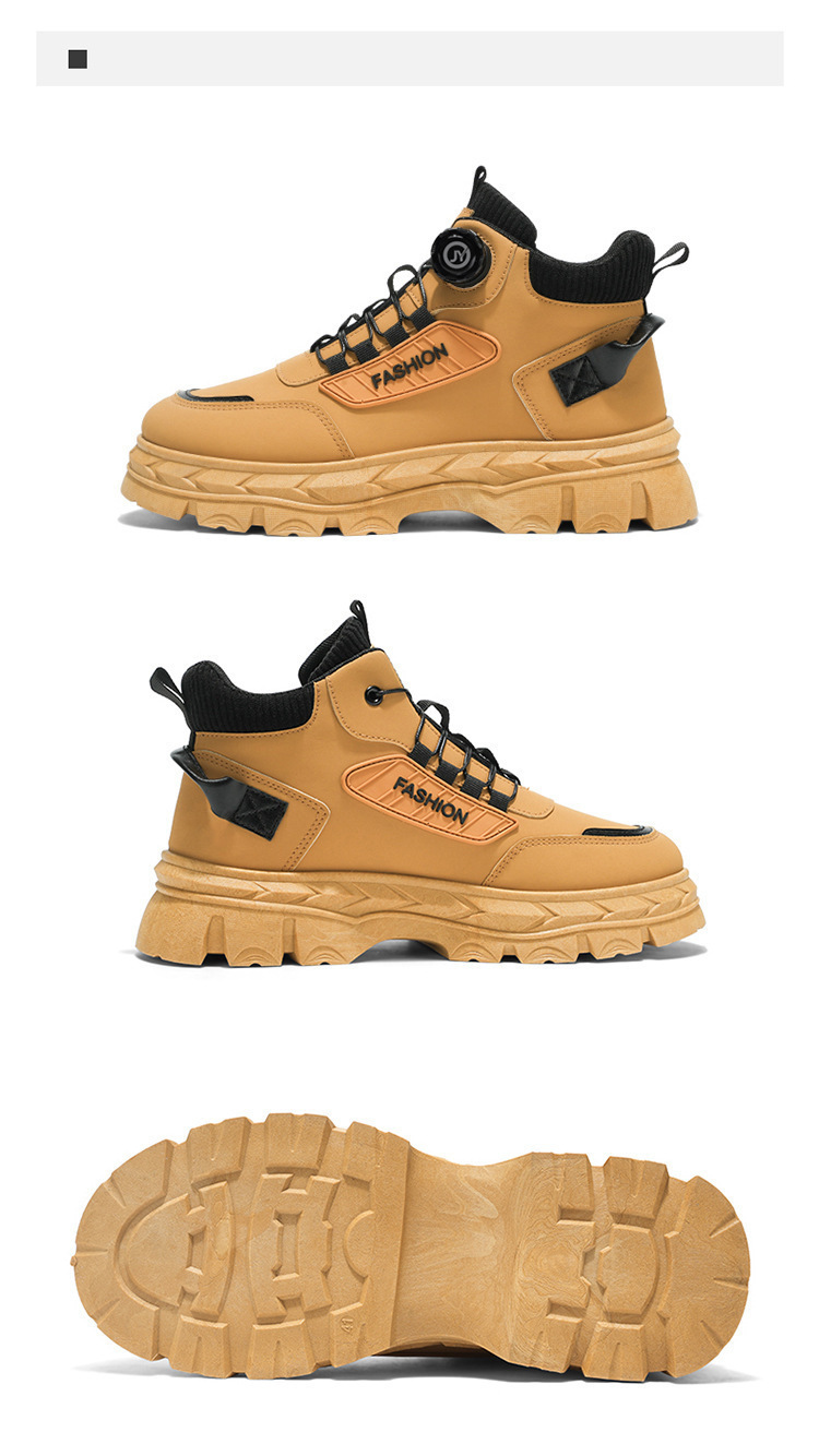 Botas con plataforma antideslizantes de piel PU para hombre detail 6