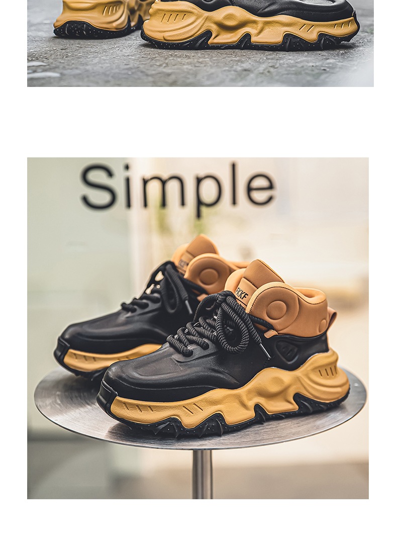 Gedämpfte Plateau-Sneaker für Herren im Colorblock-Design detail 20