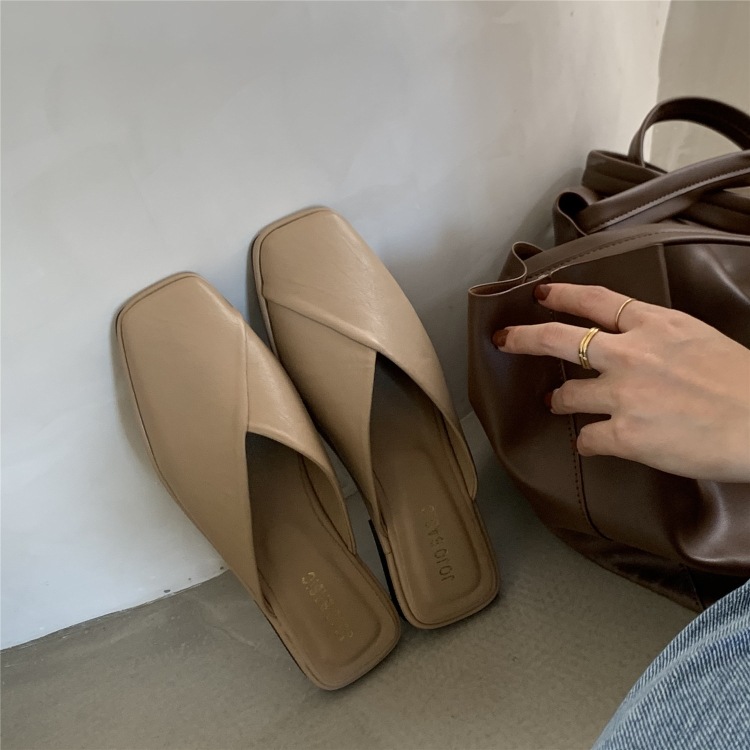 Flache PU-Leder-Schuhe für Damen mit eckiger Spitze zum Hineinschlüpfen detail 9