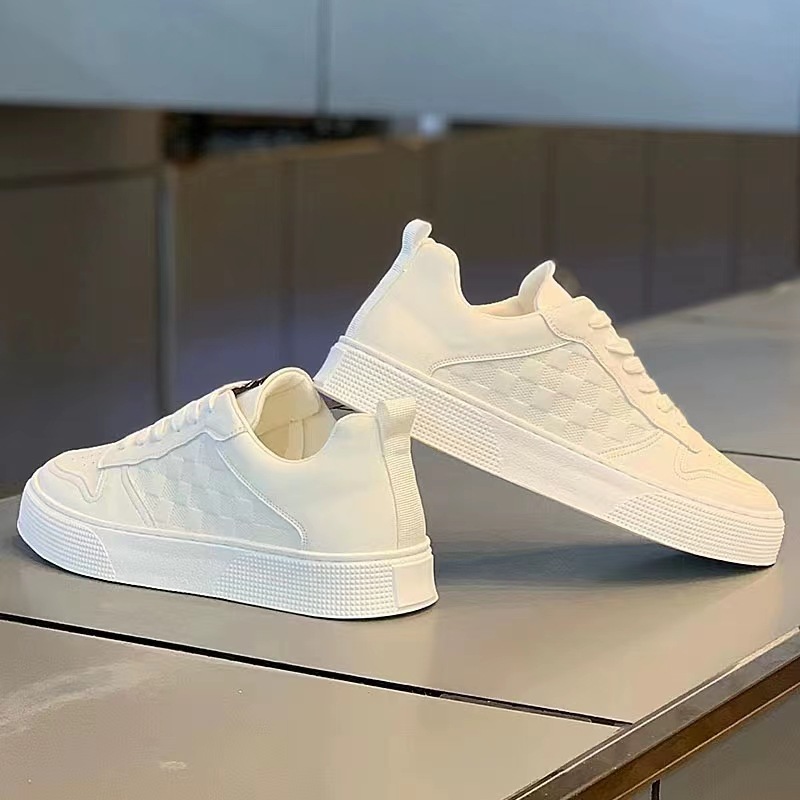 Unisex Lace-Up PU Leather Casual Sneakers detail 5