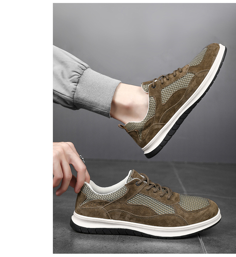 Scarpe casual stringate e traspiranti in mesh da uomo detail 6